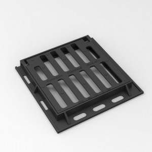Grille cadre carré en fonte ductile  - Classe : C 250 - Norme : EN 124-2
