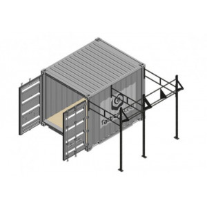 Cage container Rig crossfit outdoor - Box acier, rangement optimal du matériel d'entraînement