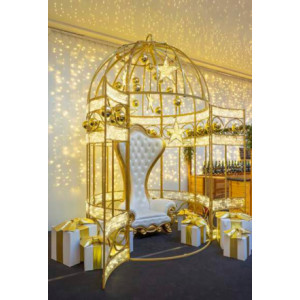 Cage de décoration lumineuse - Dimensions : 365 x 220 x 220 cm
