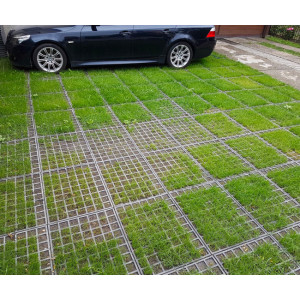 Caillebotis parking - Protection de Sol - Plaque De Stabilisation Easygrid pour Trafic Parking Public. Convient à de nombreux matériaux de remplissage (graviers, gazon, terre) mais également pour la végétalisation.