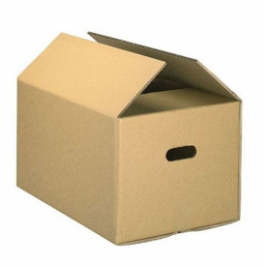 Caisse déménagement 55 x 35 - Avec et sans poignée - Dimension : 55x35x35 cm