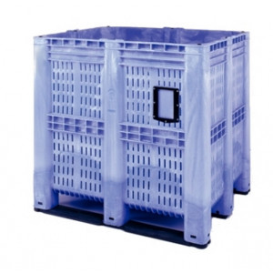 Caisse palette en plastique 1400 litres - Dimensions extérieures : 1300 x 1150 x 1250 mm