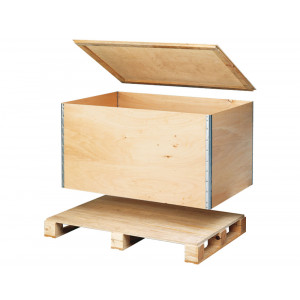 Caisse pliante bois palettisable 4 entrées - Tare (kg) : de 23 à 39