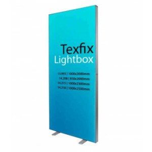 Caisson lumineux Texfix 80 mm - 4 Formats – En Aluminium – Double Face