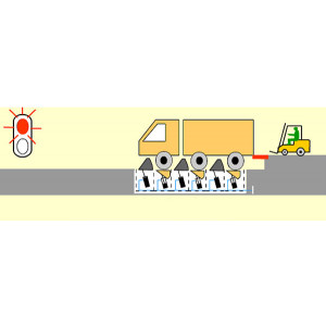 Cale roues de camion escamotable - Pour un transbordement sans risque