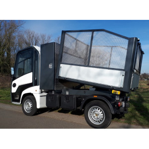 Camion benne avec coffre - Véhicule utilitaire 100% électrique ultra compact homologué route