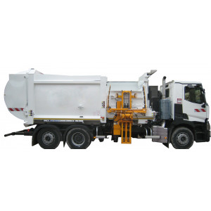 Camion poubelle chargement latéral - Capacité de levage : 454 Kg - Charge utile : 10 à 11 T
