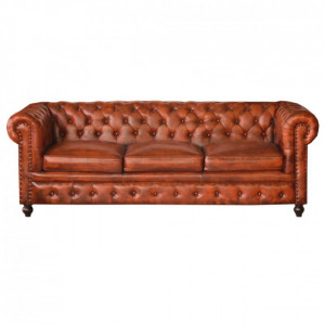 Canapé de type Chester - Canapé de 2, 3 ou 4 places de type Chester en bois et en cuir