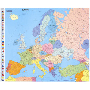 Carte géographique d'Europe - Dimensions : 100 x 122 cm - Ech. : 1/430 000