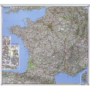 Carte routière de France - Dimensions : 100 x 112 cm - Ech. : 1/1 000 000