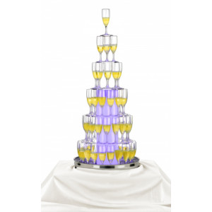 Cascade à champagne 73 flûtes - Dimensions (L x P x H) : 70 x 60 x 127 cm