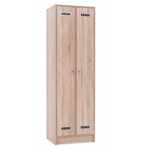 Casier vestiaire en bois stratifié - Dimensions (H x l x P) : 1970 x 600 x 500 mm