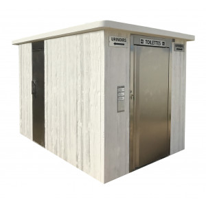 Cellule sanitaire 1 cabine PMR - 1 cabine sanitaire PMR et à usage pour tous