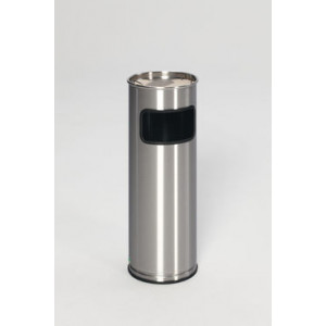 Cendrier poubelle en inox - Capacité : 16,7 à 69,2 L - Inox brossé - Hauteur : 660, 700 ou 750 mm -