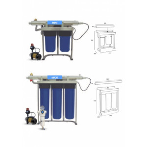 Centrale de filtration UV eau pluie ou forage - Filtration et désinfection 100% physique par le procédé des UV
