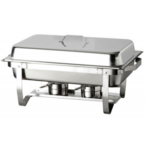 Chafing dish rectangulaire pliable - Dimensions : 585 x 375 x 145 mm
