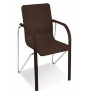 Chaise acier empilable pour salle d'attente - Structure en tube d'acier chrome