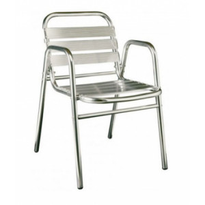 Chaise aluminium empilable - Structure / Pied : Aluminium