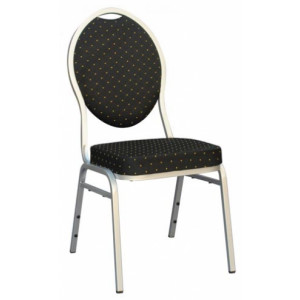 Chaise banquet  - Structure tube acier - Hauteur d'assise : 46 cm - Épaisseur de mousse : 6 cm - Empilable