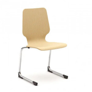 Chaise coque bois appui sur table - Hauteur d'assise : 450 cm