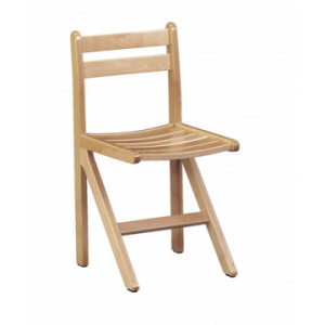 Chaise cantine en hêtre massif - Taille 6 - hêtre massif - 4 pieds ou appui sur table