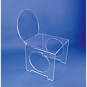 Chaise Chauffeuse en Plexiglas - Chaise chauffeuse - Plexiglas - Assise 45/45 cm - Hauteur totale 76 cm