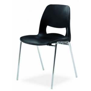 Chaise coque plastique empilable et accrochable - Dimensions ( H x P ) : 80 x 53 cm - Largeur : 49 ou 53 cm
