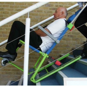 Chaise d'évacuation pour handicapés - Évacuation d'urgence de personnes à mobilité réduite  