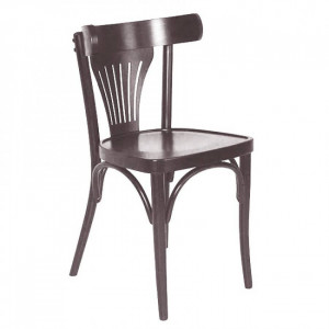 Chaise de bistrot en bois - Hauteur d'assise : 46 ou 47 cm - Structure bois - Dos et assise : bois