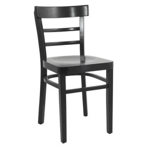 Chaise de bistrot en bois - Hauteur d'assise : 47 cm - Structure bois - Dos et assise : bois