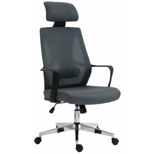 Chaise de bureau kanab - Acier chromé & Tissu(100% Polyester)
