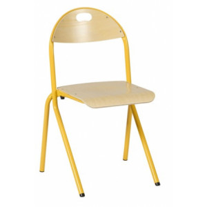 Chaise de classe appui sur table - Tailles : 4 à 7 - Assise et dossier en hêtre