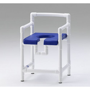 Chaise de douche - Charge maximale 150 kg - Hauteur d'assise : 53 cm - Accoudoirs fixes