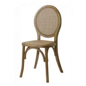 Chaise de réception en bois modèle Médaillon - Structure en bois clair - Hauteur d'assise : 45 cm - Empilable