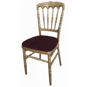 Chaise de réception NAPOLÉON PREMIUM - Hauteur d'assise : 45 cm - Polypropylène - Assise amovible rembourrée