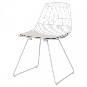 Chaise de style scandinave en acier - Chaise de style scandinave industriel avec structure en grille d'acier