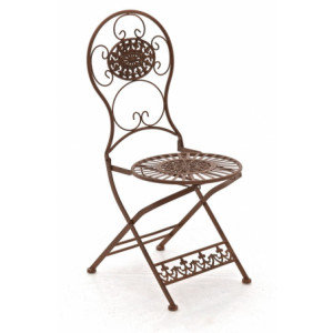 Chaise de terrasse pliante mani - marron - Fer- pliante