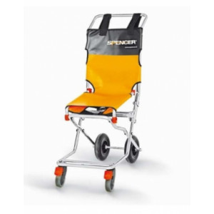 Chaise de transport compacte 4 roues - Capacité de charge : 150 Kg - Feuilles de PVC - 4 roues 