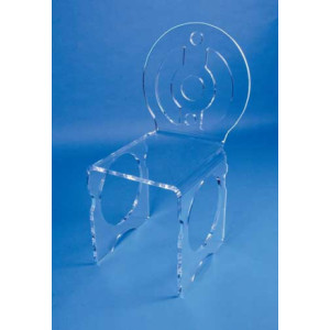Chaise Design en Plexiglas - Plexiglas épaisseur 1.5 cm - Assise: 40/40 - Hauteur d'assise : 40 cm