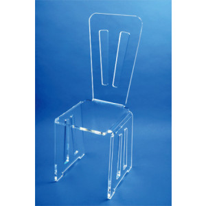 Chaise Designer en Plexiglas - Chaise - Plexiglas - Assise 37/37 cm - Hauteur totale 100 cm