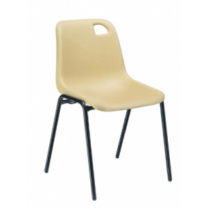 Chaise empilable à coque plastique (x4) - Lot de 4 chaises - Hauteur d'assise : 456 mm