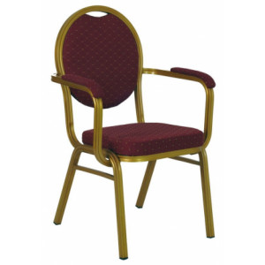 Chaise empilable de conférence - Aluminium doré - Empilable- assise: tissu