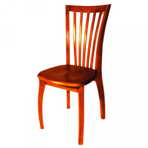 Chaise en bois avec assise PVC - Bois exotique