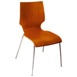 Chaise en bois avec piètement acier - Chaise en bois contreplaqué