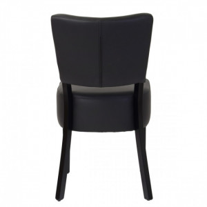 Chaise en cuir noir - Matière du revêtement : Cuir artificiel
