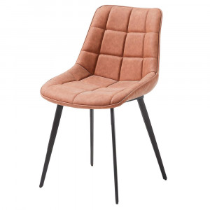 Chaise en cuir synthétique - Matière: cuir synthétique, bois ou métal