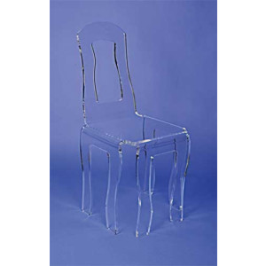 Chaise en Plexiglas - Plexiglas épaisseur 15mm - Assise: 36/36 cm - Hauteur du dossier: 46 cm