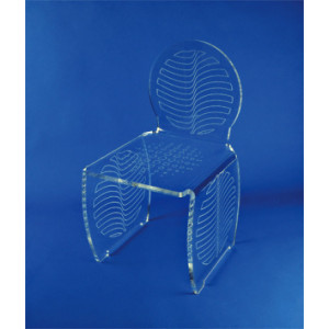 Chaise en Plexiglas pour Enfant - Plexiglas épaisseur 1.5 cm - Assise 35/35cm - Hauteur de l'assise 35 cm