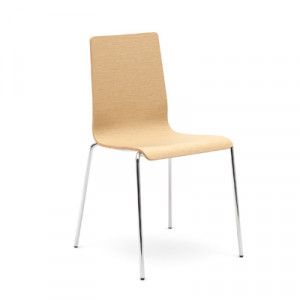 Chaise coque bois à 4 pieds ronds - Hauteur d'assise : 450 mm