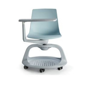 Chaise mobile avec tablette - Taille 6 - Polypropylène - Hauteur d'assise : 402 mm - 5 roulettes 